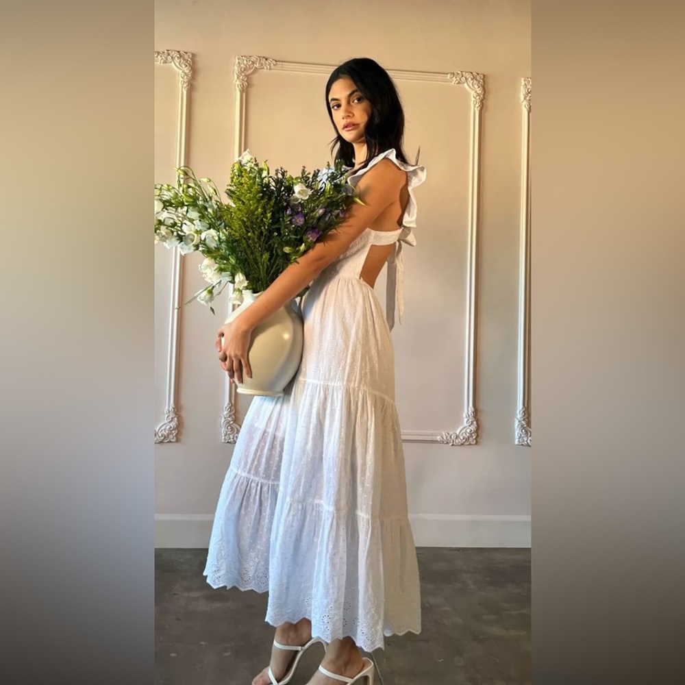 NWT RAHI Elena Eyelet Midi